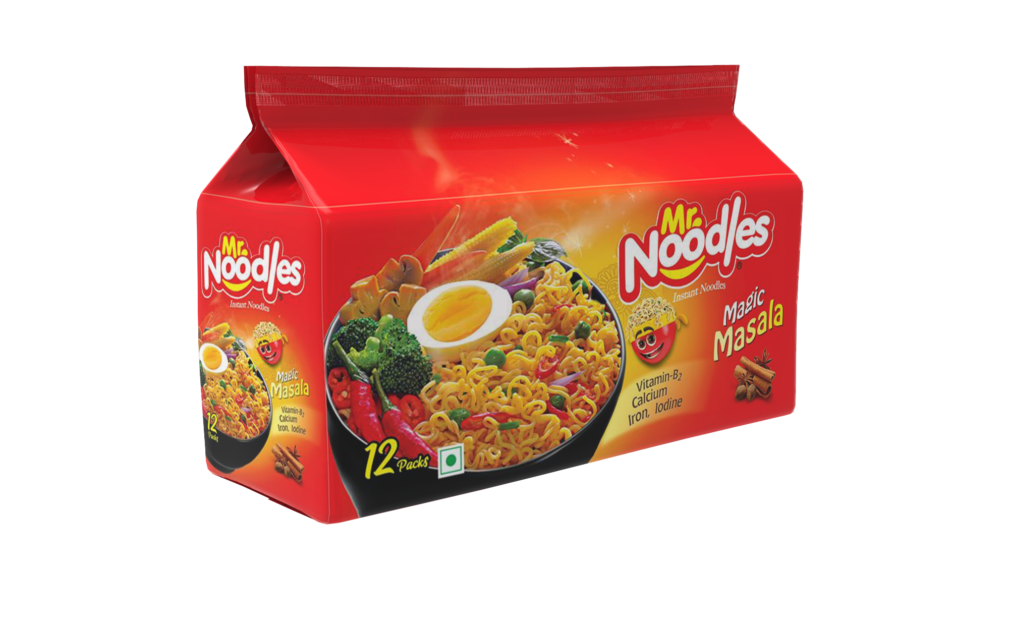 Picture of Mr. Noodles Magic Masala Flavor 12 pcs Family Pack (62gm x 12pcs)
