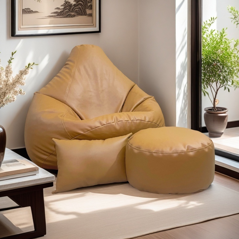 LAZY DUDE XXL Combo Beanbag Set - Light Brown LAZY DUDEonline shop bangladeshothoba.com