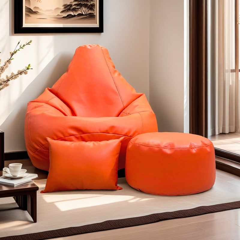 LAZY DUDE XXL Combo Beanbag Set - Color Orange LAZY DUDEonline shop bangladeshothoba.com