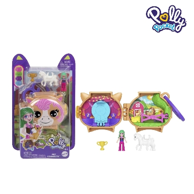 Picture of Polly Pocket JCB20 Pet Connects Horse Playset, Ages 4+