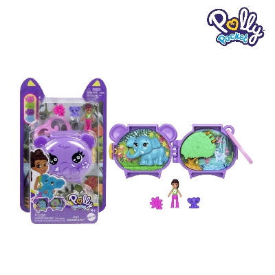 Picture of Polly Pocket JCB19 Pet Connects Elephant Set, Ages 4+