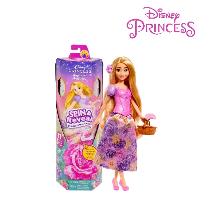 Picture of Disney Princess HTV86 Spin & Reveal Rapunzel Fashion Doll & Accessories, Ages 3+