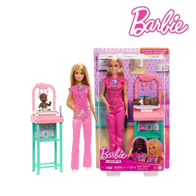 Picture of Barbie JCR72 Baby Doctor Doll With Blonde Fashion Doll, Ages 3+