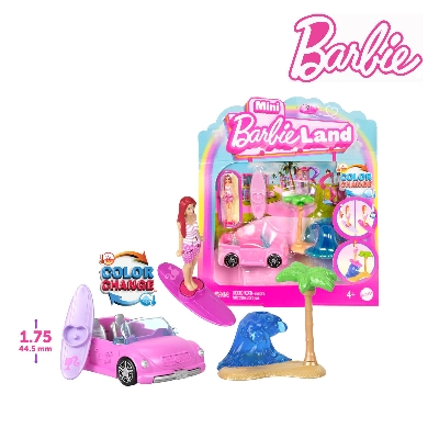 Picture of Barbie JCR35 Mini Barbieland Doll & Vehicle Set, Ages 3+