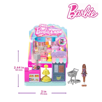 Picture of Barbie JCR33 Mini Barbieland Collectible Supermarket Playset, Ages 3+