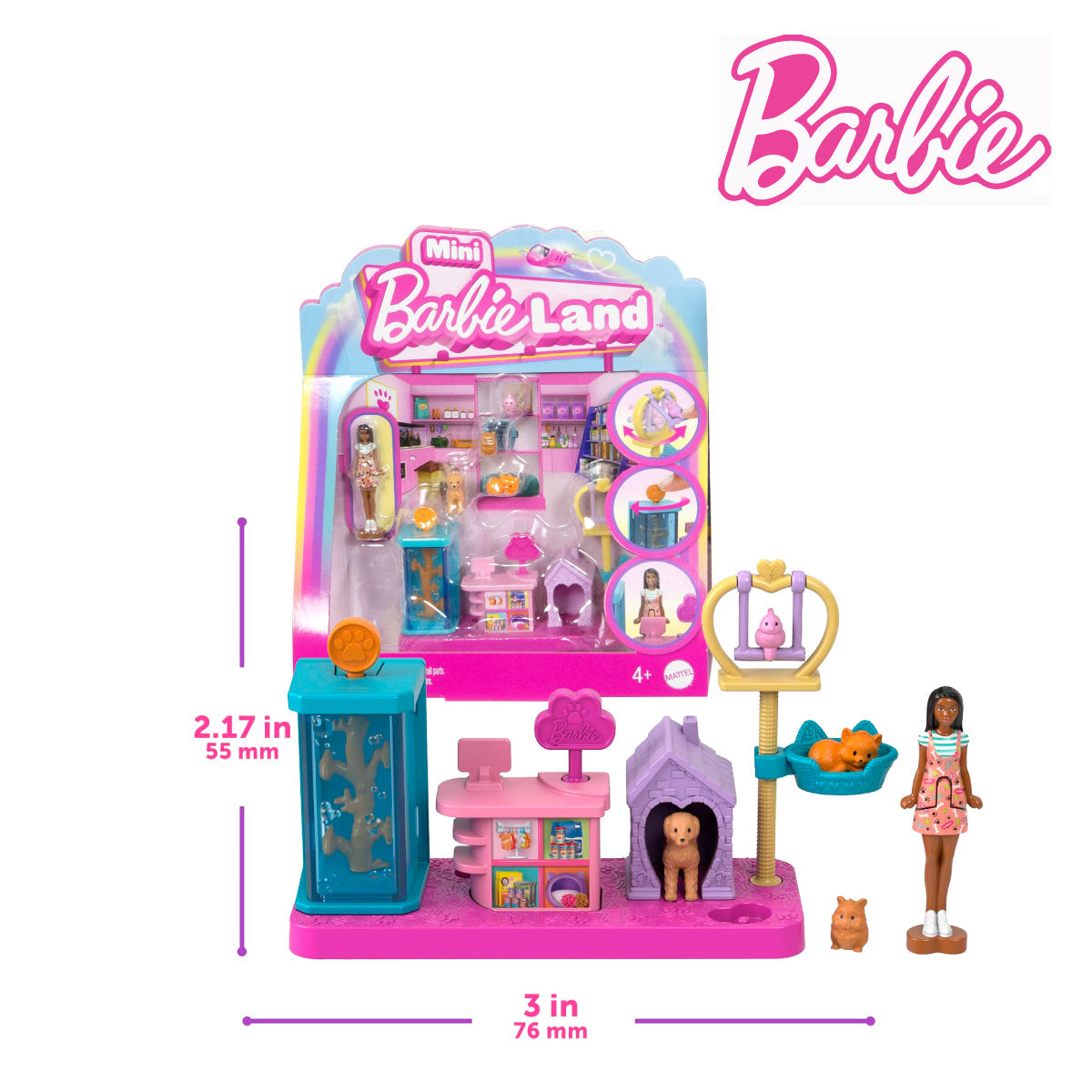 Picture of Barbie JCR30 Mini Barbieland Collectible Pet Boutique Playset, Ages 3+