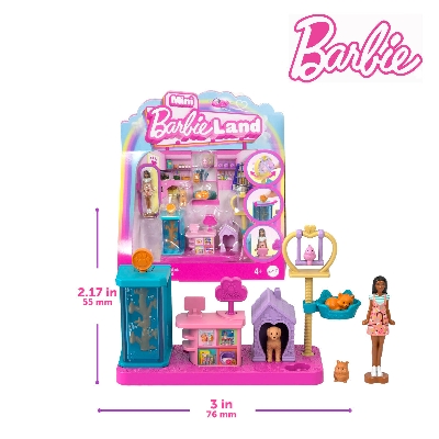 Picture of Barbie JCR30 Mini Barbieland Collectible Pet Boutique Playset, Ages 3+