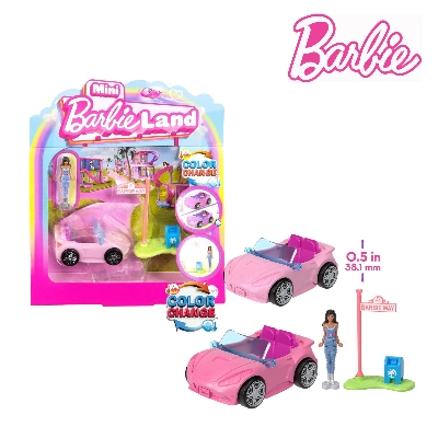 Picture of Barbie HYF42 Mini Barbieland Doll & Vehicle Set, Ages 3+