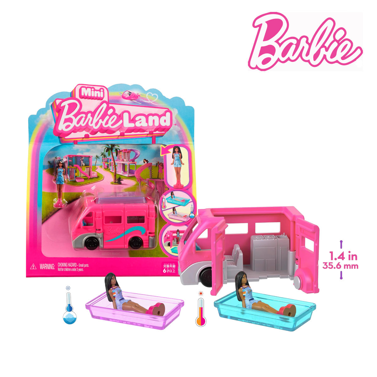 Picture of Barbie HYF39 Mini Barbieland Doll & Vehicle Set, Ages 3+