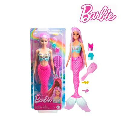 Picture of Barbie HRR00 Mermaid Doll With 7-inch-Long Fantasy Hair & Accessories, Ages 3+