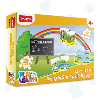 Picture of Funskool Play and Learn Animals & Their Babies Puzzle