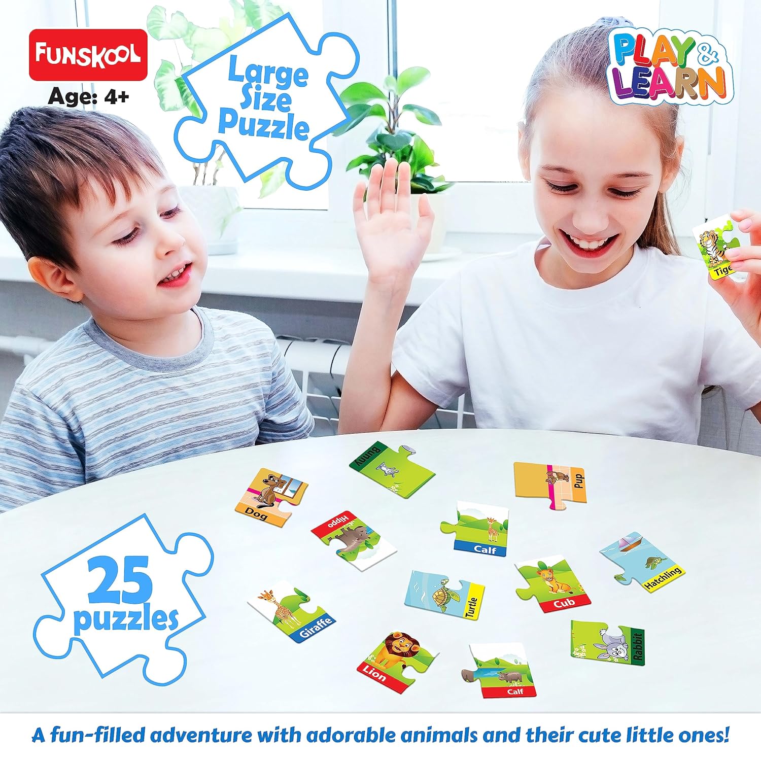 Picture of Funskool Play and Learn Animals & Their Babies Puzzle