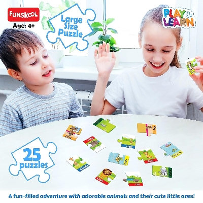 Picture of Funskool Play and Learn Animals & Their Babies Puzzle