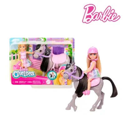 Picture of Barbie HTK29 Chelsea Doll & Horse Toy Set, Ages 3+