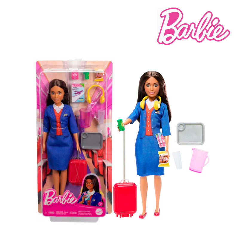Picture of Barbie HYT60 Flight Attendant Doll & Accessories, Ages 3+