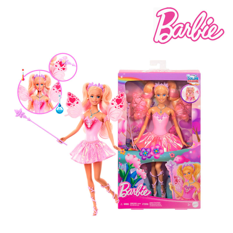 Picture of Barbie JCP76 Fantasy Fairy Doll With Color-Change Wings And Outfits, Ages 3+