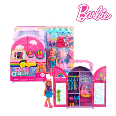 Picture of Barbie HXN03 Chelsea Doll & Closet Toy Playset With Clothes & Accessories