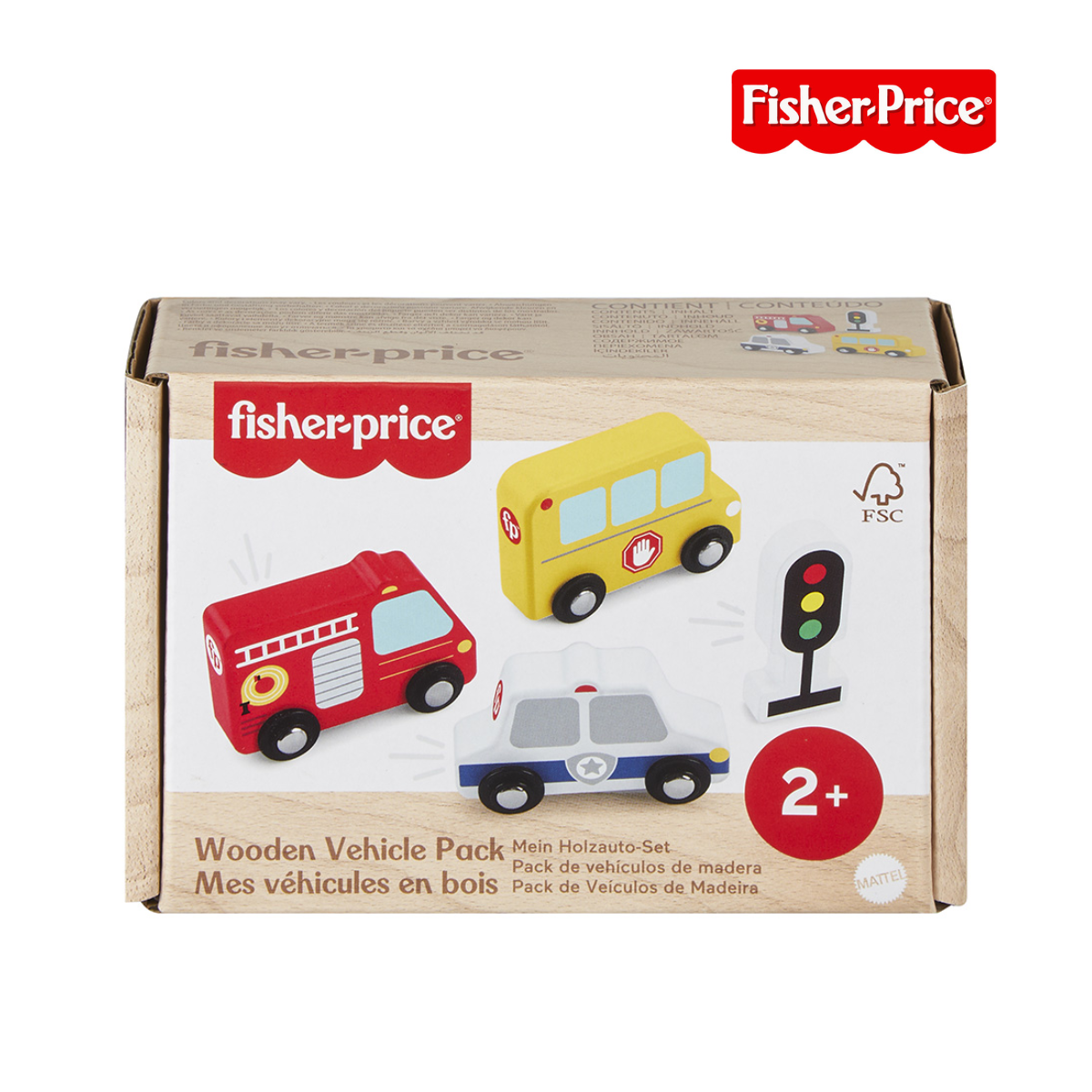 Picture of Fisher Price JCY32 Wooden Vehicle Pack