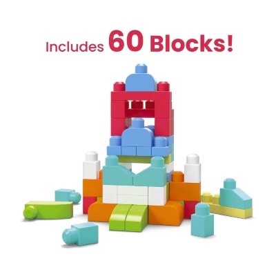 Picture of Mega Bloks DCH54 First Builders Big Building Bag - 60pcs
