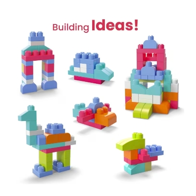 Picture of Mega Bloks DCH54 First Builders Big Building Bag - 60pcs