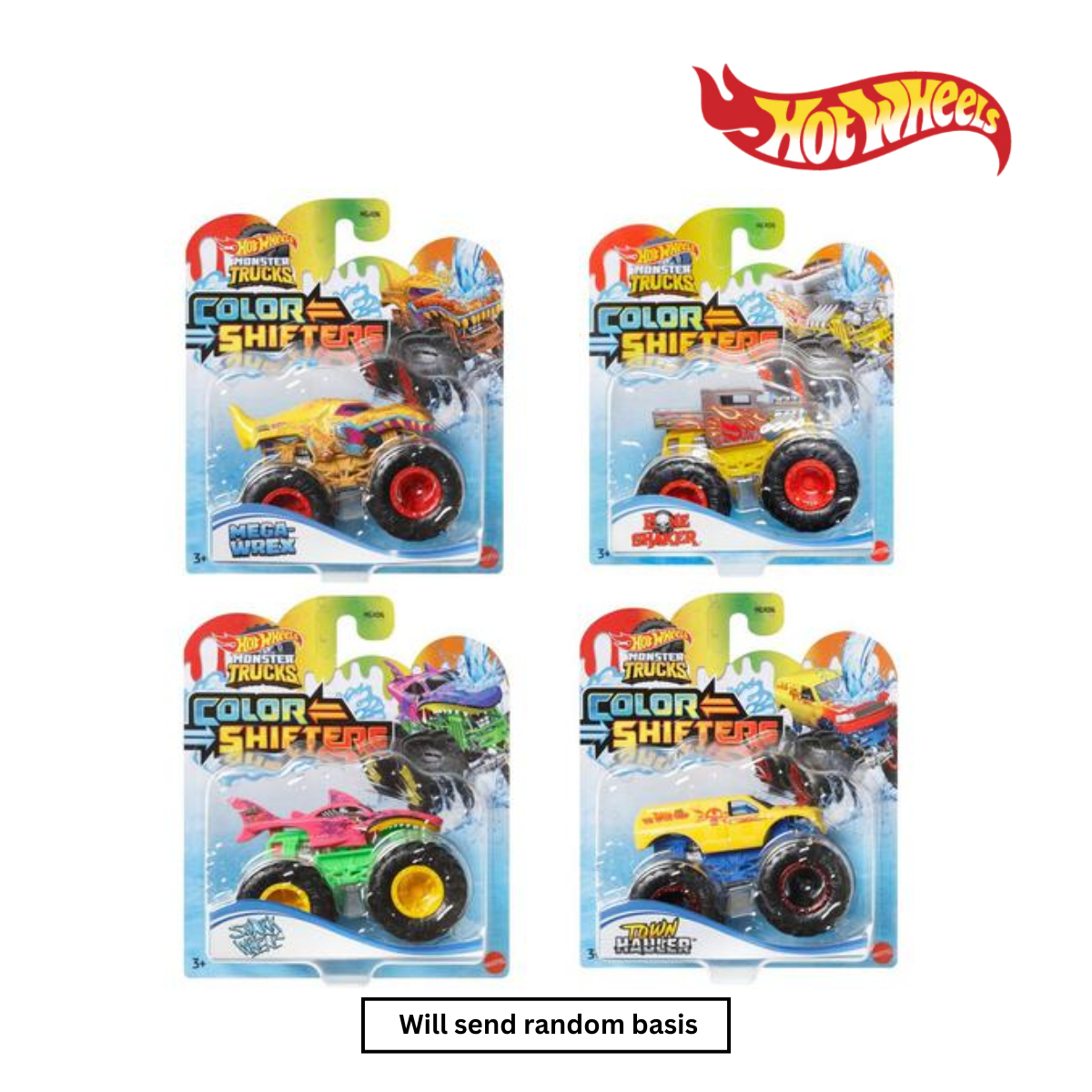 Picture of Hot Wheels HGX06 Monster Trucks 1:64 Color Shifters, Ages 3+