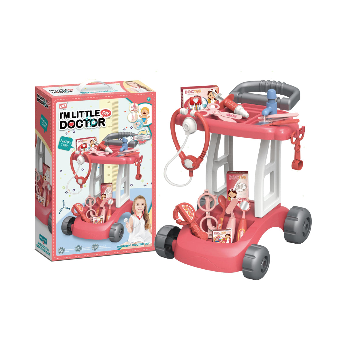 Picture of Toybliss I'm Little Doctor DIY Trolley Set (8837-2), Ages 3+
