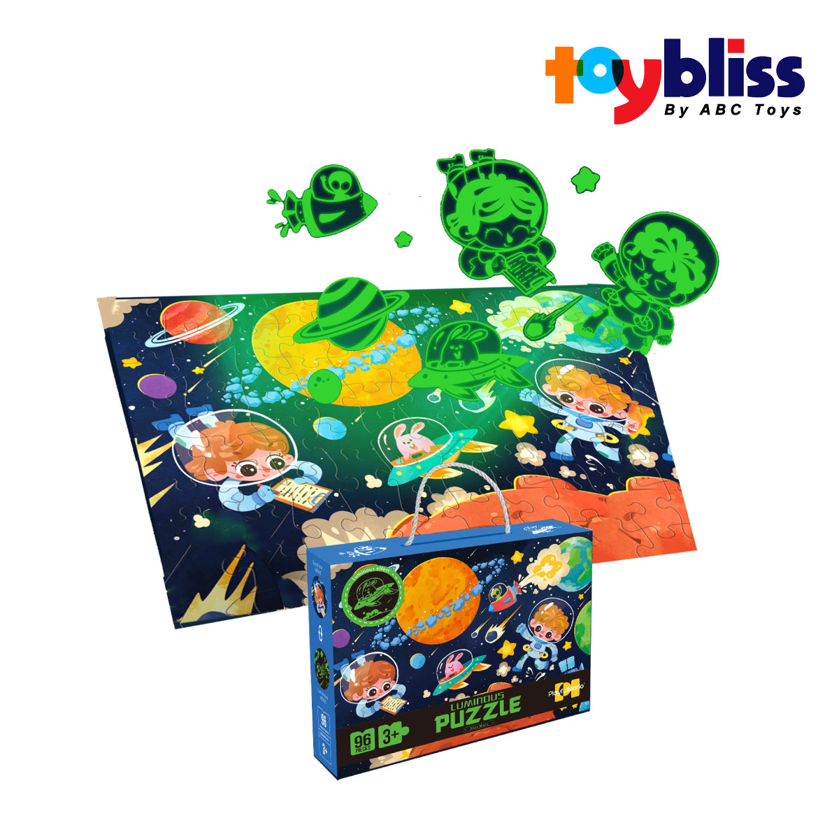 Picture of Toybliss PlayfulMario Luminous Puzzle 96pcs (88749), Ages 3+
