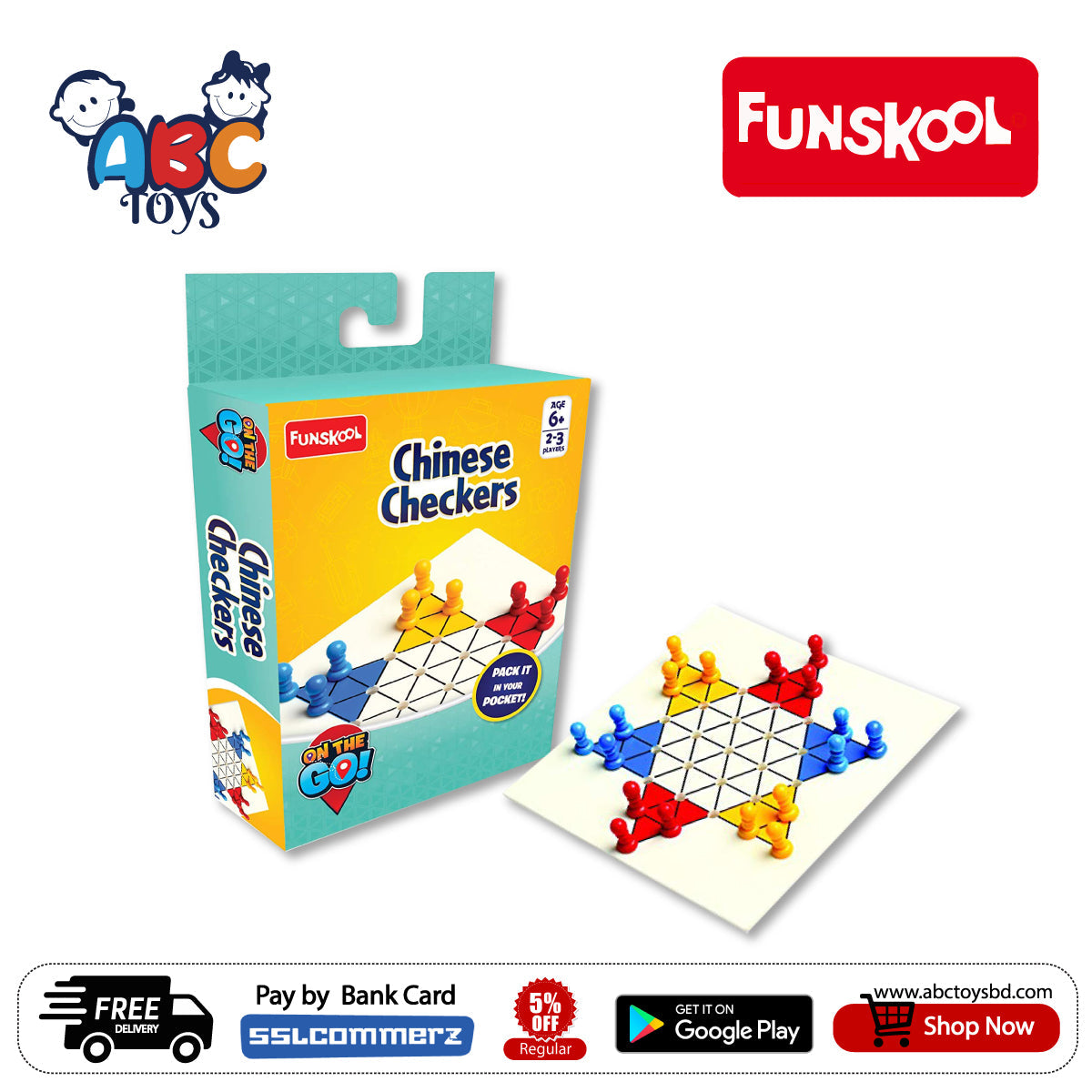 Picture of Funskool Travel Chinese Checkers (Clearance Sales)