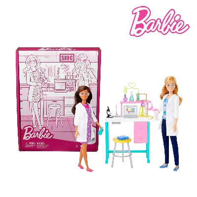 Picture of Barbie HJY95 Science Lab Playset With 2 Dolls, Lab Bench And Accessories