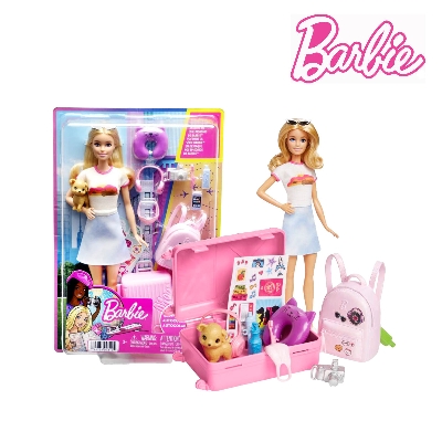 Picture of Barbie HJY18 Doll And Accessories, â€˜Malibuâ€™ Travel Set