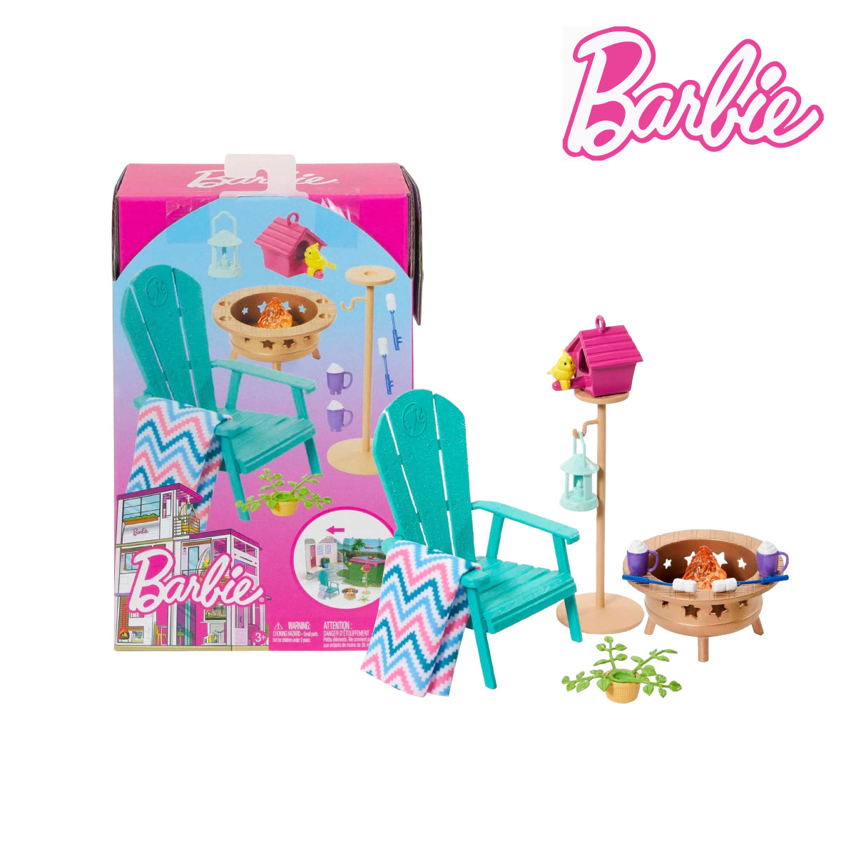 Picture of Barbie HJV33 Furniture and Accessory Pack, Kids Toys, Backyard Patio