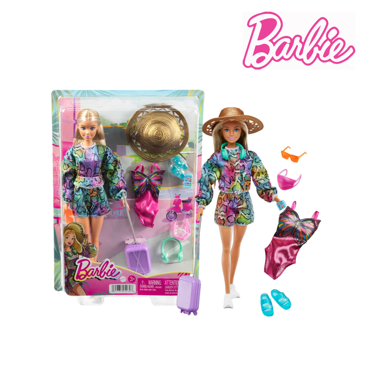 Picture of Barbie HGM54 Holiday Fun Doll and Accessories