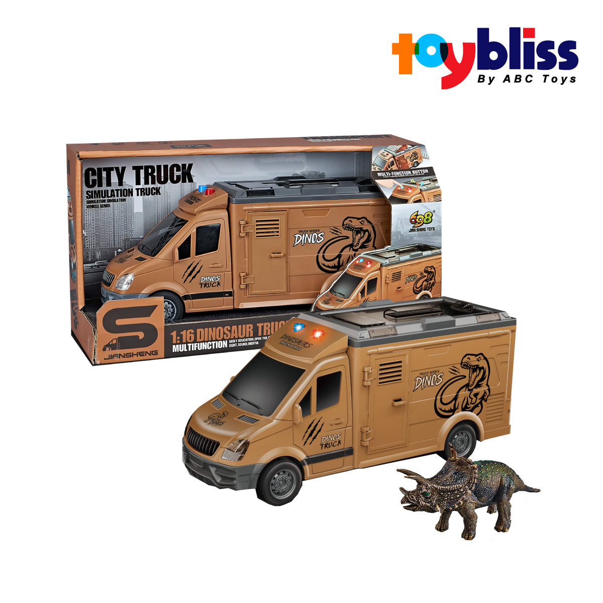 Picture of Toybliss 1:16 Multifunction Dinosaur Truck (JS126D), Ages 3+ (Damage Box)