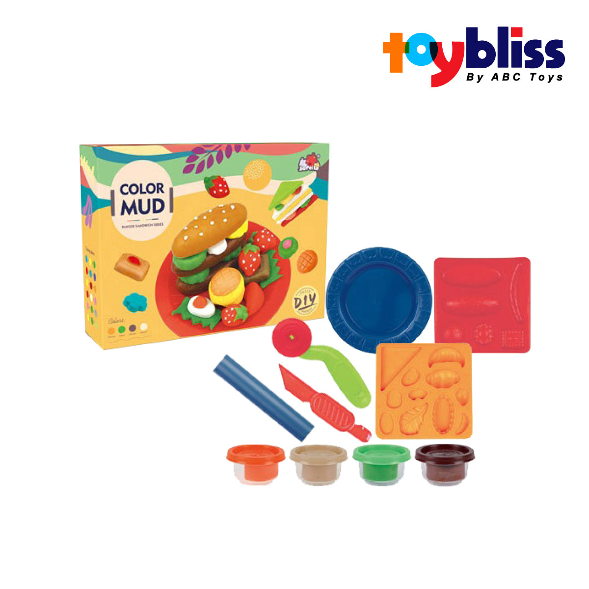 Picture of Toybliss Color Mud DIY Burger Set (5838-63), Ages 3+