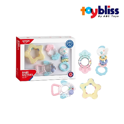 Picture of Toybliss Adorable Baby 4pcs Rattle Set (HE0126), Ages 0m+