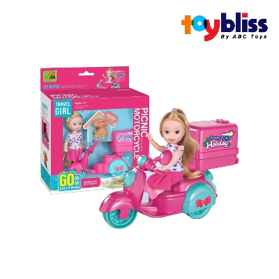 Picture of Toybliss Travel Girl Picnic Motorcycle (9045-14), Ages 3+