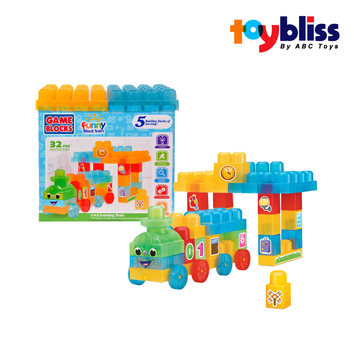 Picture of Toybliss Funny Block Train (LB668-1T), Ages 3+