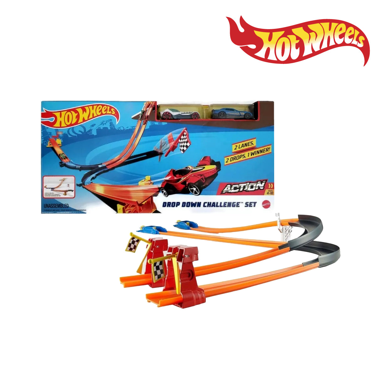 Picture of Hot Wheels DNN81 (DNR54) Drop Down Challenge, Ages 5+