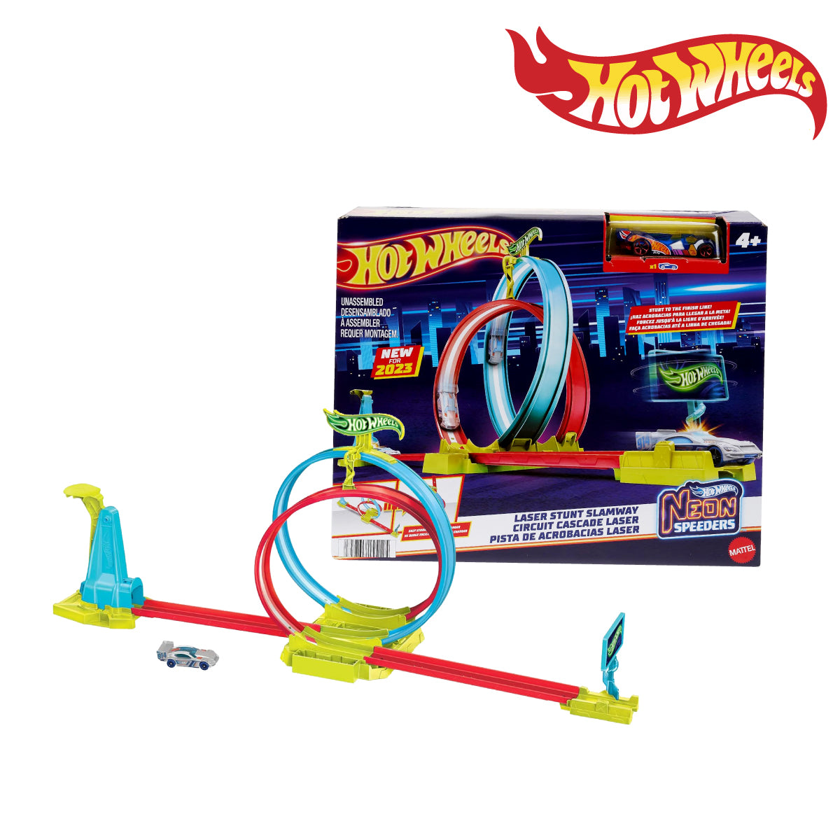 Picture of Hot Wheels HPC05 Laser Stunt Slamway Track Set, Ages 5+