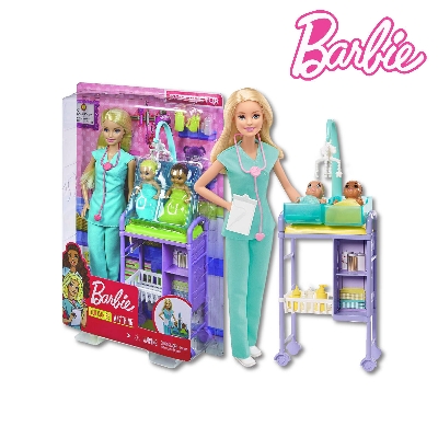 Picture of Barbie GKH23 Baby Doctor Playset (Damaged Box)