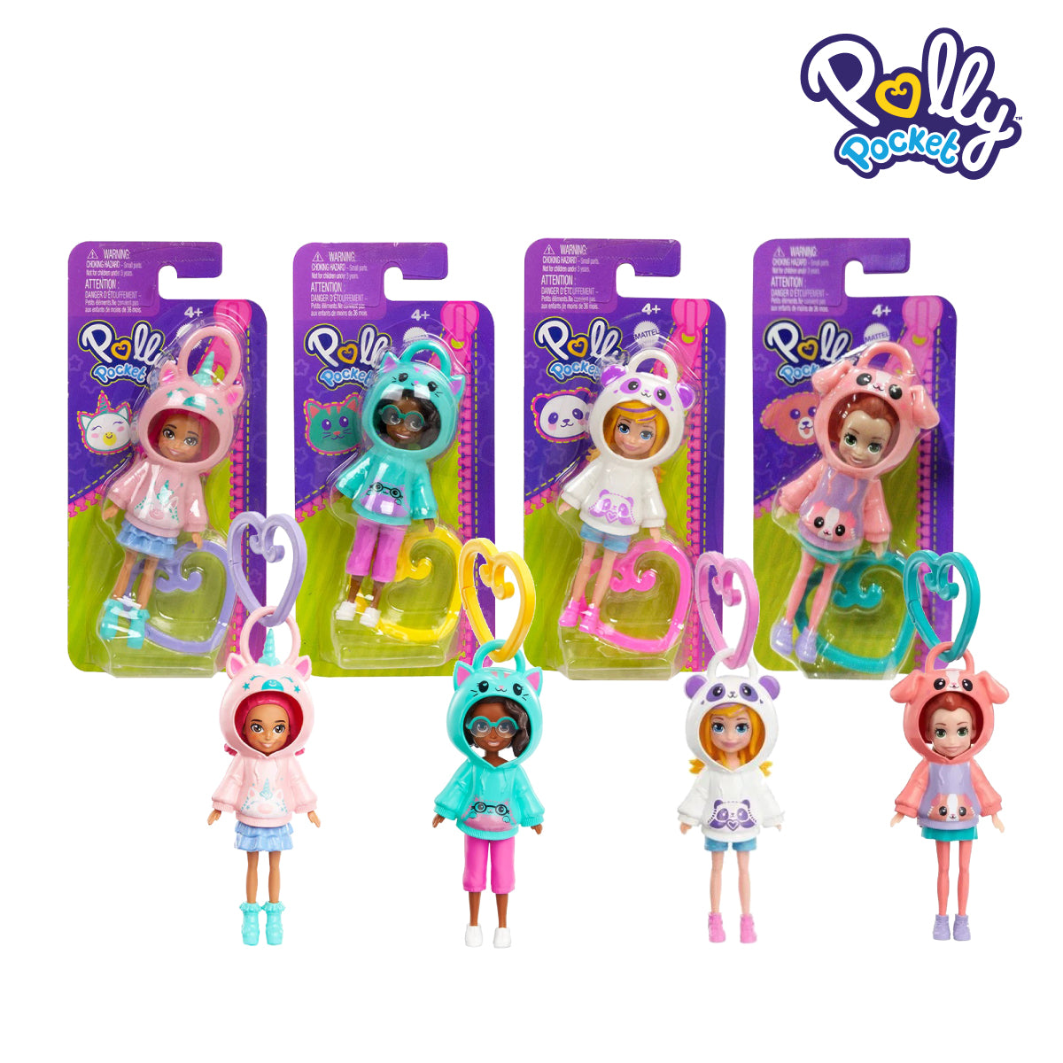 Picture of Polly Pocket HKV98 Hoodie Dolls with 4 Variants, Ages 4+