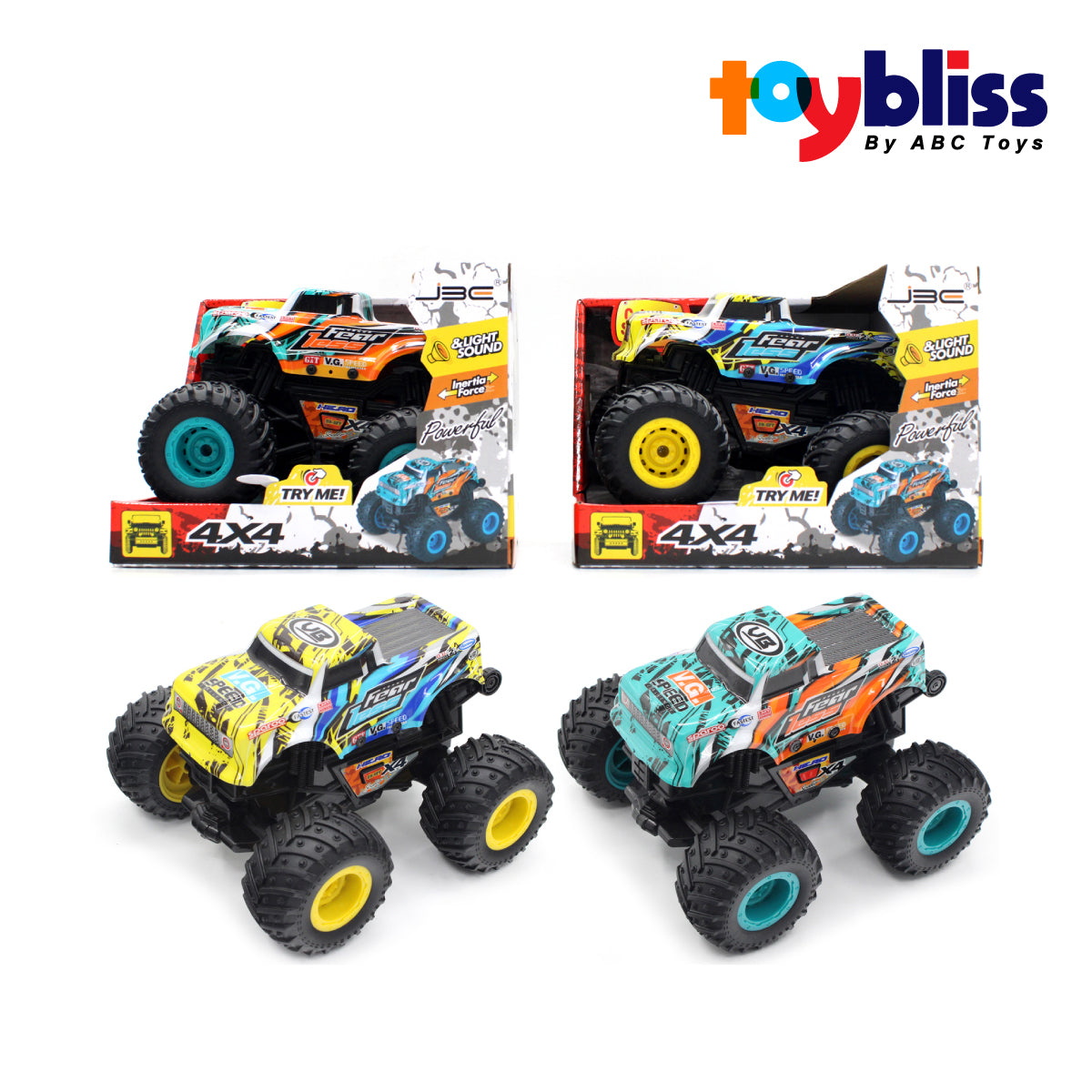 Picture of Toybliss JBE 1:16 Scale Monster Car with Lights & Sounds (JU688-7), Ages 3+