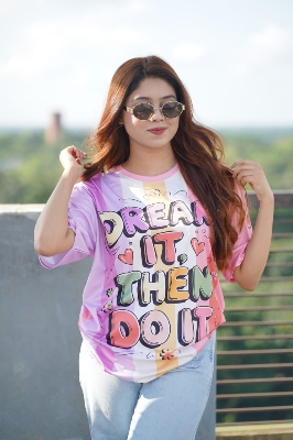 Picture of Women's Silk Drop Shoulder T-Shirt – Soft, Stylish & Comfortable Casual Wear