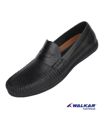 Buy Walkar Men’s Waterproof Moccasin Shoe Black Online at Best Price