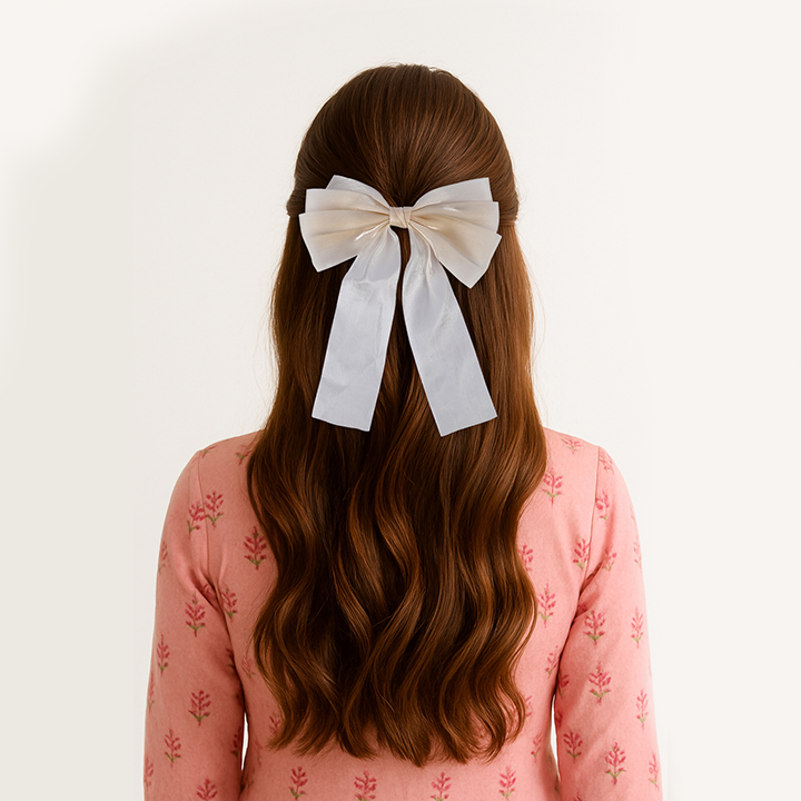 Picture of Bow Ribbon Spring Hair Clip For Girls (Buy 1 Get 1 Free)
