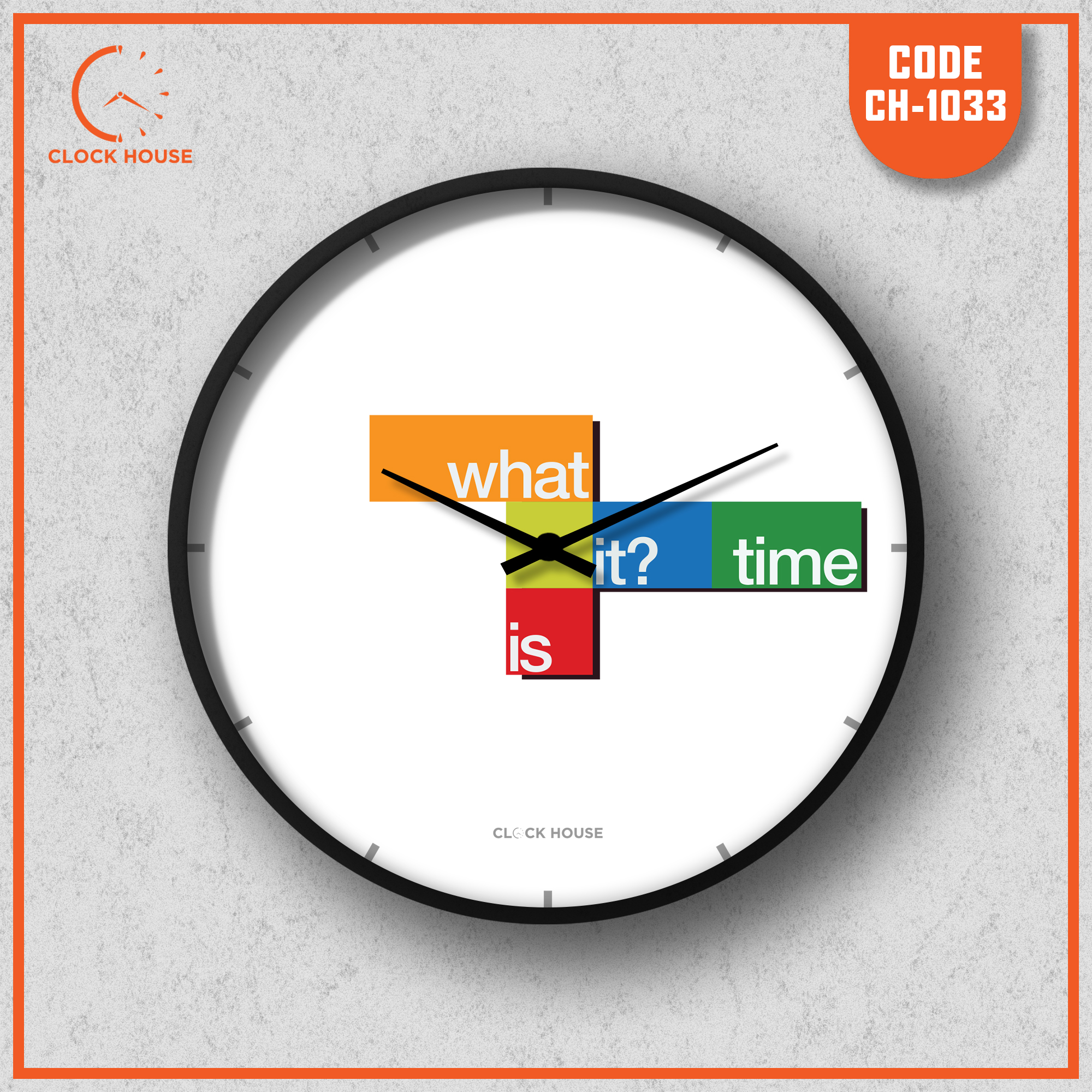 Picture of Clock House BD Motivational Wall Clock Multicolor