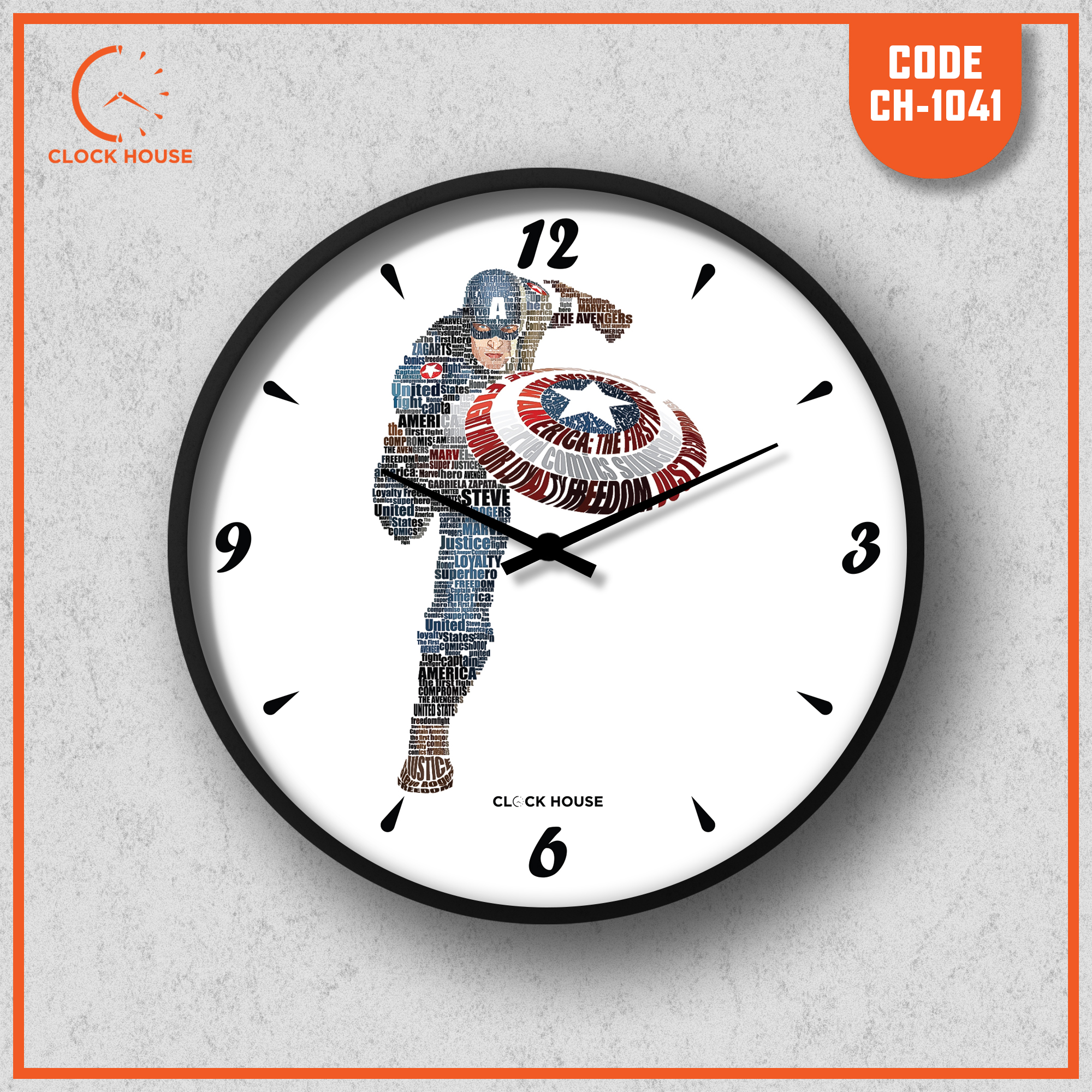 Picture of Clock House BD Super Hero Wall Clock Multicolor