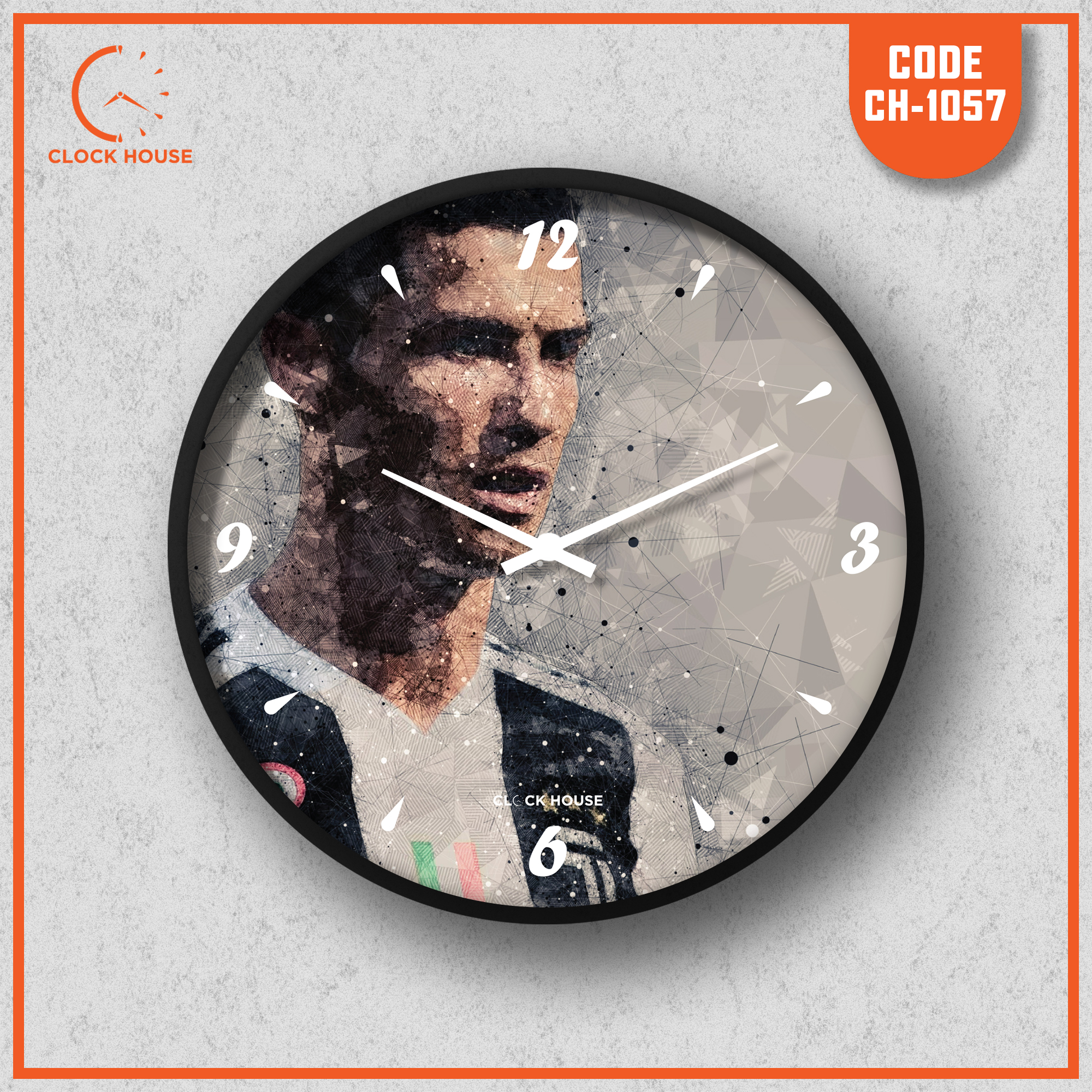 Picture of Clock House BD Ronaldo Sports Wall Clock Multicolor