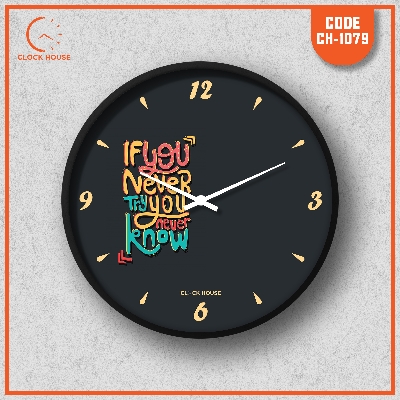 Picture of Clock House BD Motivational Wall Clock Multicolor