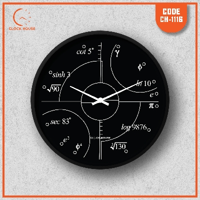 Picture of Clock House BD Mathematics Wall Clock Black